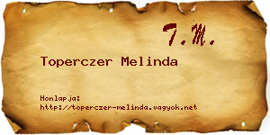 Toperczer Melinda névjegykártya